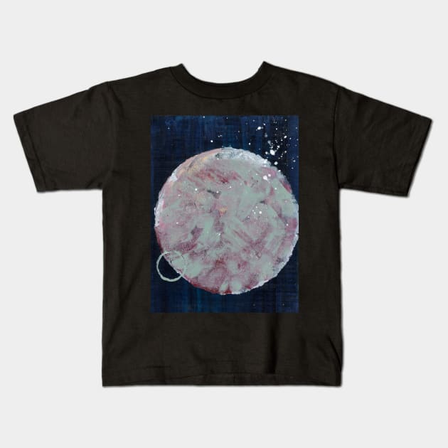 Art Acrylic artwork abstract moon Kids T-Shirt by ArtFromK